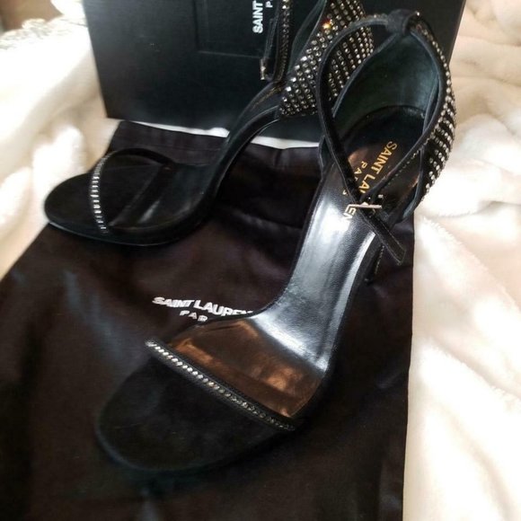 Saint Laurent Shoes Nib Auth Saint Laurent Jane Sandal Shoes Black